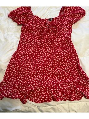 Fashion Nova Red Floral Mini Dress